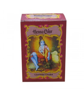 Henna Castaño Caoba Polvo · Radhe Shyam · 100gr