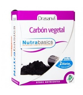 Carbón vegetal nutrabasics · Drasanvi · 60 Cápsulas