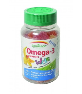 CARAMELOS DE GOMA CON OMEGA 3 PARA NIÑOS Y ADOLESCENTES  JAMIESON 60 UNIDADES