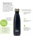 BOTELLA DE AGUA REUTILIZABLE · ACERO INOXIDABLE  · BBO IRISANA · NEGRO · 500 ML
