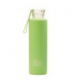 Botella de agua reutilizable con funda silicona verde · BBO Irisana · 550 ml