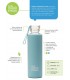 BOTELLA DE AGUA REUTILIZABLE · VIDRIO · CON FUNDA SILICONA · BBO IRISANA · AZUL · 550 ML
