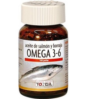 Aceite de salmón y borraja · Omega 3-6 · Tongil · 100 Perlas