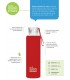 BOTELLA DE AGUA REUTILIZABLE · VIDRIO · CON FUNDA SILICONA · BBO IRISANA ·ROJA · 550 ML