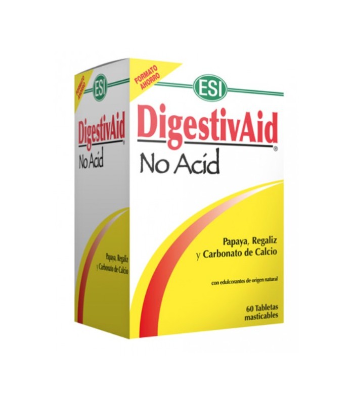 DigestiveAid No Acid · ESI · 60 Tabletas Masticables