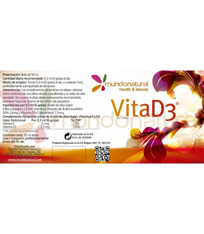 VITA D3 · MUNDONATURAL · 50 ML