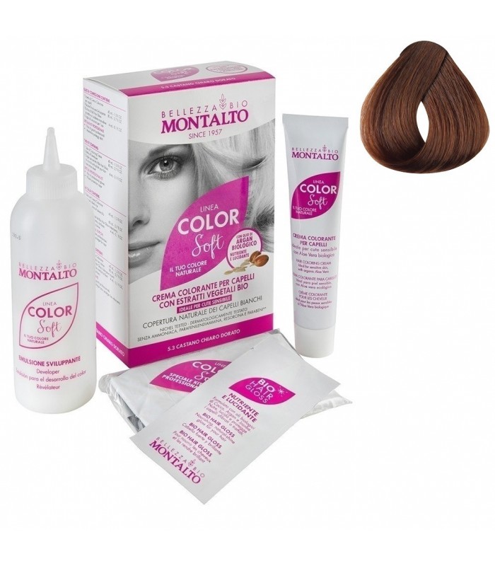 Tinte Vegetal Bio Color Soft · Montalto · Tono 6.4 Rubio Oscuro Cobre · 135 ml