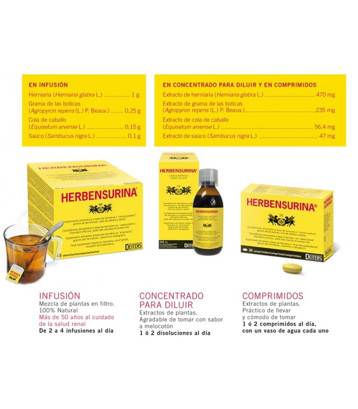 HERBENSURINA · DEITERS · 30 COMPRIMIDOS