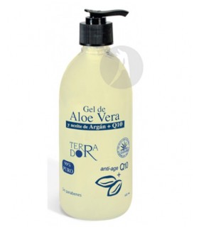 Gel de aloe vera y aceite de argán + Q10 · Derbos · 500 ml