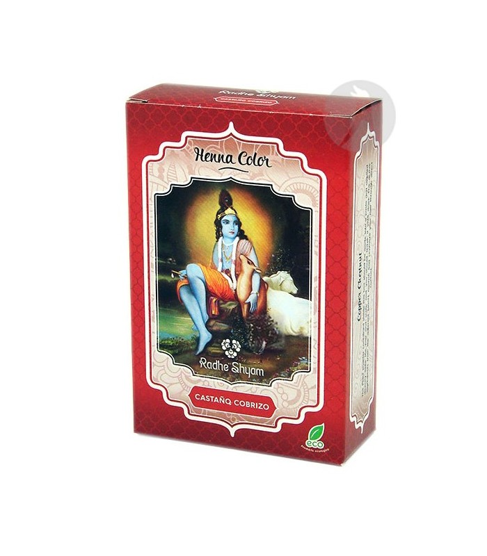 Henna Castaño Cobrizo en polvo · Radhe Shyam · 100 gr