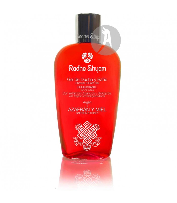 Gel de ducha y baño Azafrán y miel · Radhe Shyam · 250 ml