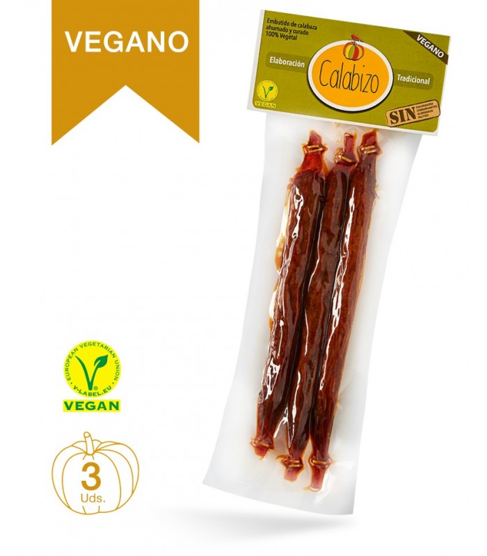 Chorizo Gallego de calabaza (vegano) · Calabizo ·  3 Unidades