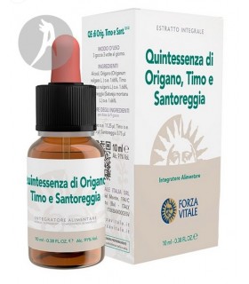 Quintaesencia Orégano, Tomillo y Ajedrea (Origano-Timo-Santoreggia) · Forza Vitale · 10 Ml