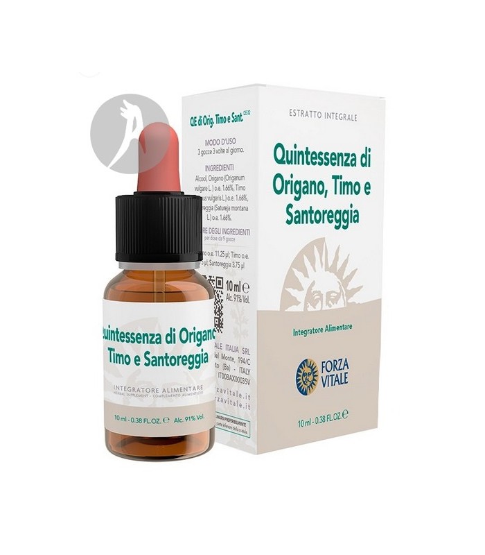 Quintaesencia Orégano, Tomillo y Ajedrea (Origano-Timo-Santoreggia)  · Forza Vitale · 10 Ml