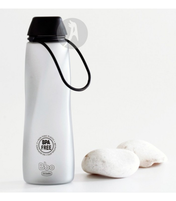 Botella de Agua Reutilizable de Tritán Negra · BBO Irisana · 700 Ml
