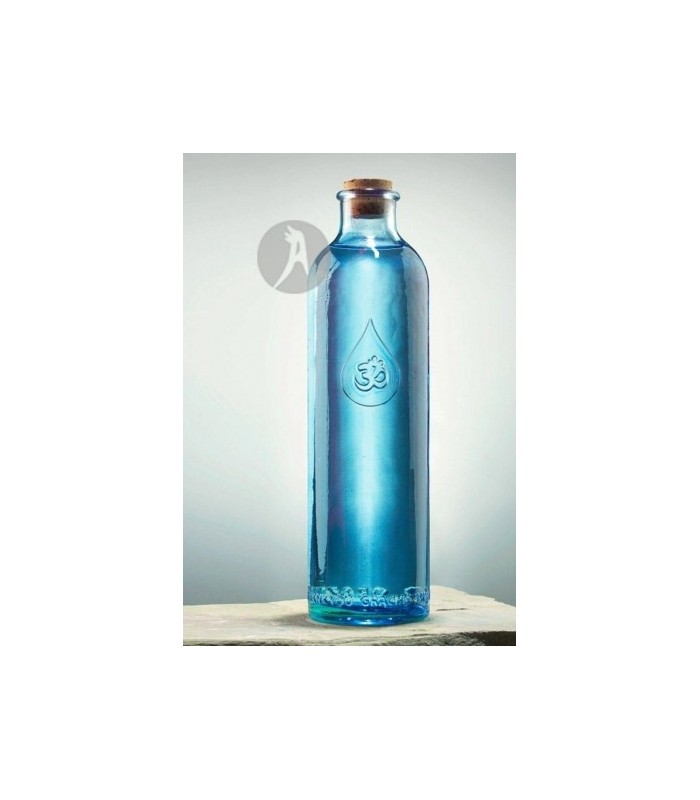 Botella de agua reutilizable de vidrio con funda silicona rosa · BBO  Irisana · 300 ml
