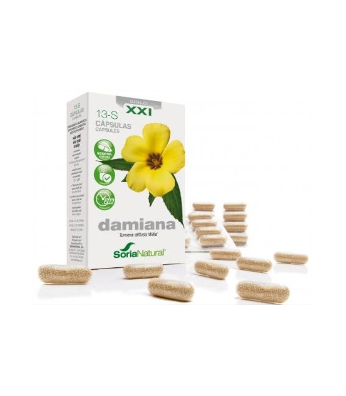13-S Damiana Liberación Prolongada · Soria Natural · 30 Cápsulas