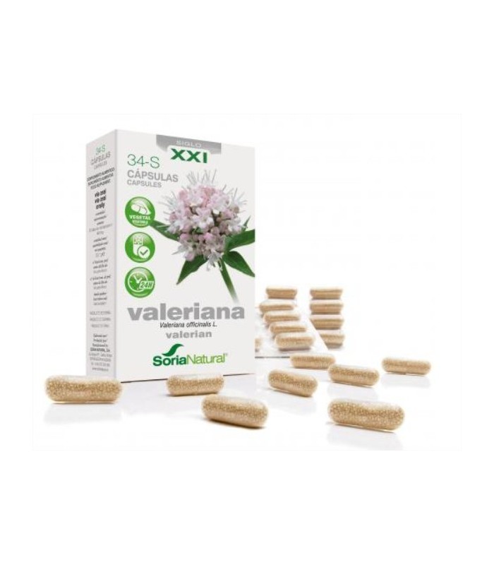 34-S Valeriana Liberación Prolongada · Soria Natural · 30 Cápsulas