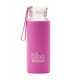 Botella de agua reutilizable · Vidrio · Con funda silicona · BBO IRISANA · ROSA · 550 ML