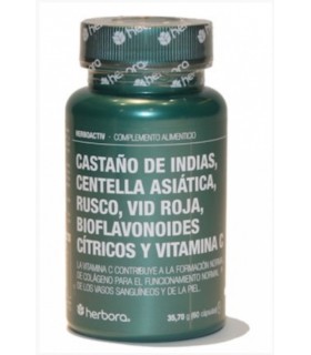 Circulatorio - Castaño de Indias, Centella Asiática, Rusco, Hamamelis, Vid Roja