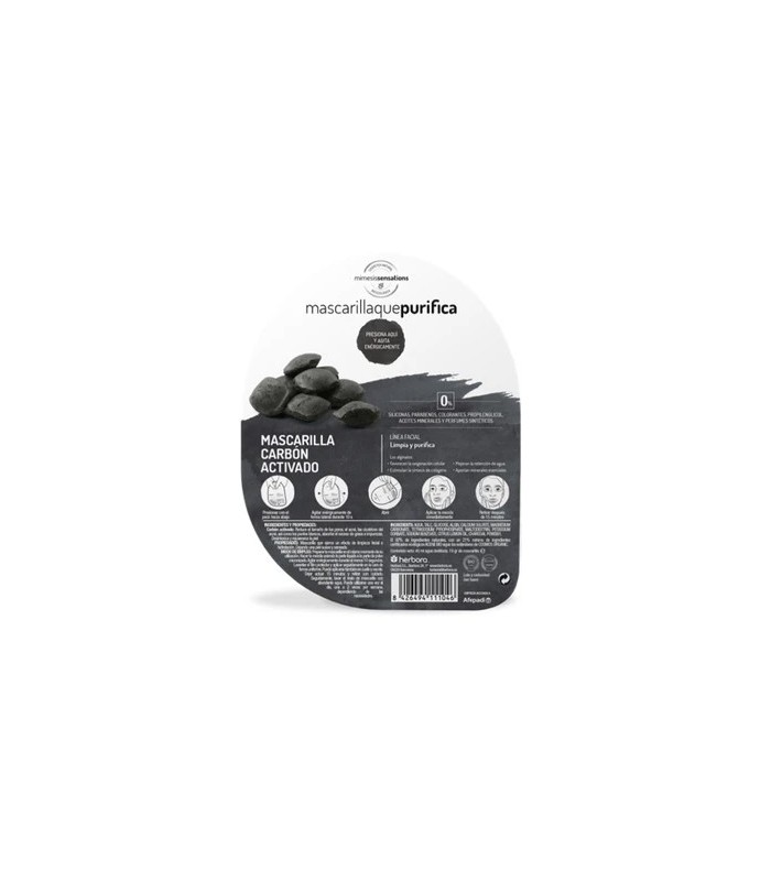 Mascarilla Monodosis Carbón Activado · Herbora · 1 Unidad