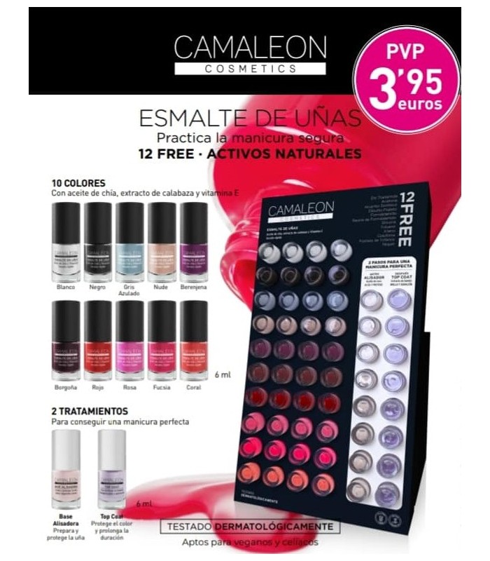 Esmaltes de Uñas · Camaleon  Cosmetics · Fucsia Larga Duración