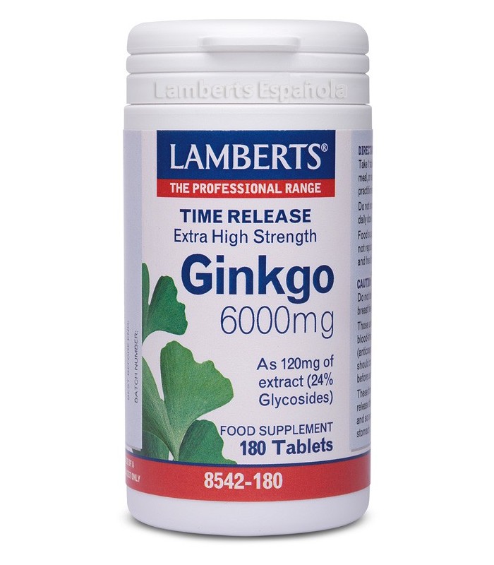 Ginkgo 6000 mg · Lamberts · 180 Comprimidos