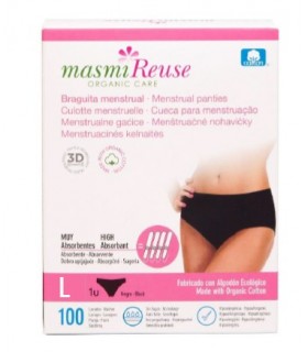 Braguitas Menstruales · Masmi Reuse · 1 Unidad Color Negro - Talla L