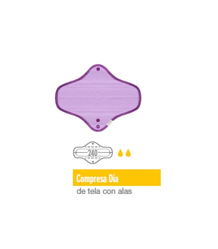 Compresa con Alas de Tela Lavable DÍA · Masmi Reuse · 1 Unidad