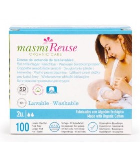 Discos de Lactancia de Tela Lavables · Masmi Reuse · 2 Unidades