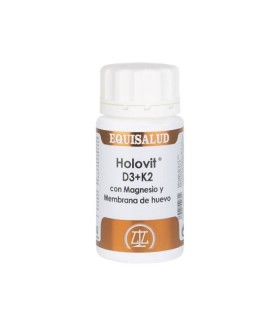 Holovit D3+K2 con Magnesio y Membrana de huevo · Equisalud · 50 cápsulas
