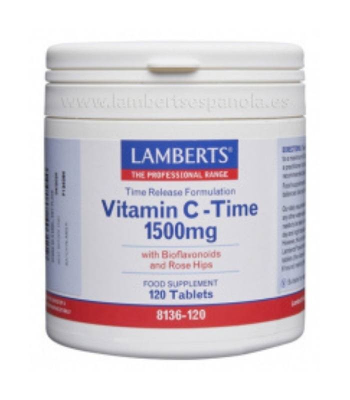 Vitamina C 1500 (liberación sostenida) · Lamberts · 120 tabletas