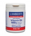 Vitamina D3 1000UI · Lamberts · 120 cápsulas