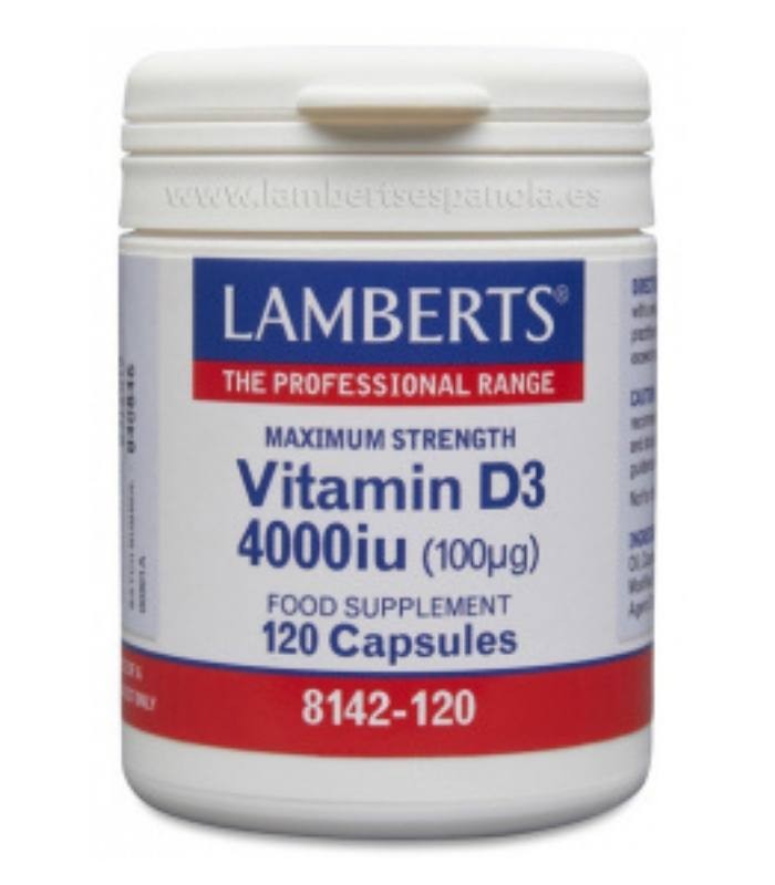 Vitamina D3 4000UI · Lamberts · 120 cápsulas