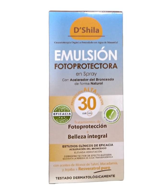 Protector solar pieles delicadas y reactivas en spray SPF 30 · D´Shila · 200ml