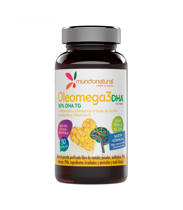 Oleomega 3 80% DHA · Mundonatural · 30 Perlas