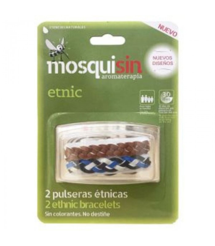 Pulseras Étnicas Antimosquitos · Mosquisin · 2 unidades
