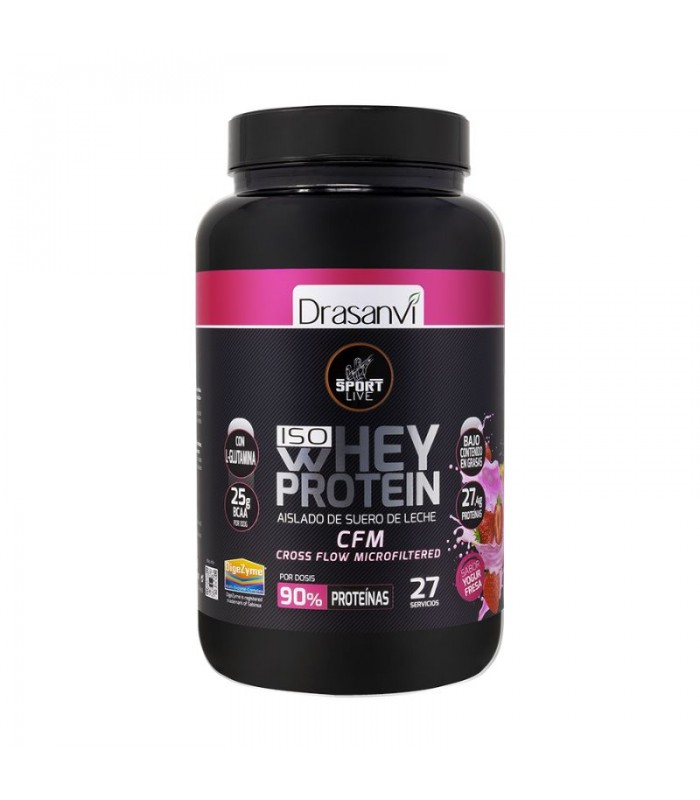 Whey Protein Aislado Yogurt Fresa Sport Live · Drasanvi · 800gr