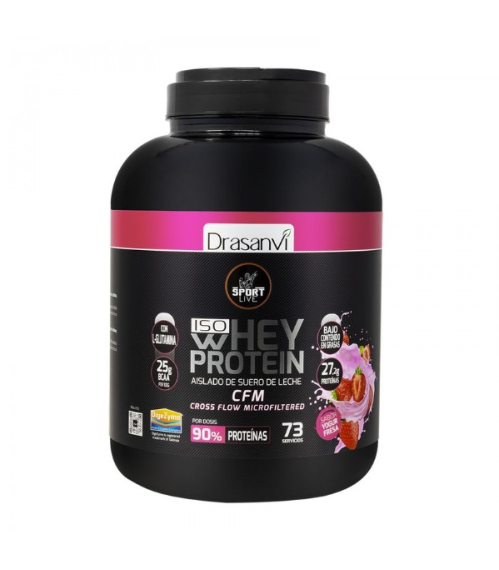 Whey Protein Aislado Yogurt Fresa Sport Live · Drasanvi · 2'2kg