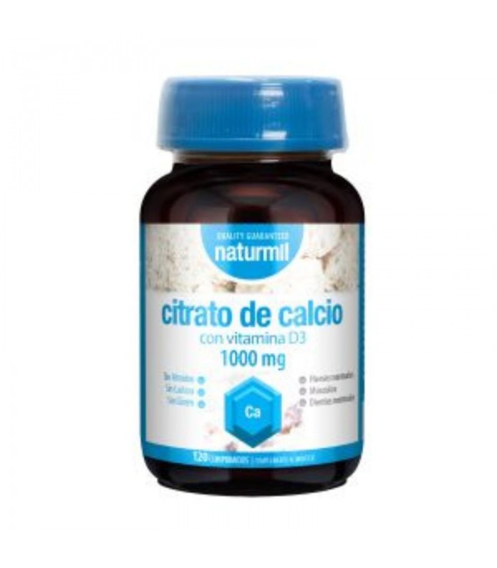 Citrato de Calcio con Vitamina D3 1000mg · Naturmil · 120 comprimidos