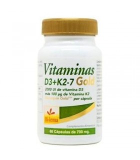 Vitaminas D3 + K2-7 Gold · Bilema · 60 Cápsulas