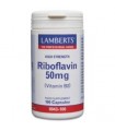 Riboflavina Vitamina B2 50 mg · Lamberts · 100 cápsulas