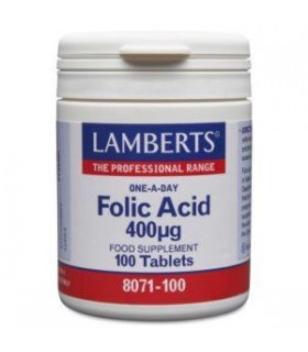 Ácido Fólico 400 mcg · Lamberts · 100 comprimidos