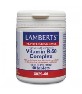 Complejo de Vitaminas B 50 · Lamberts · 60 comprimidos