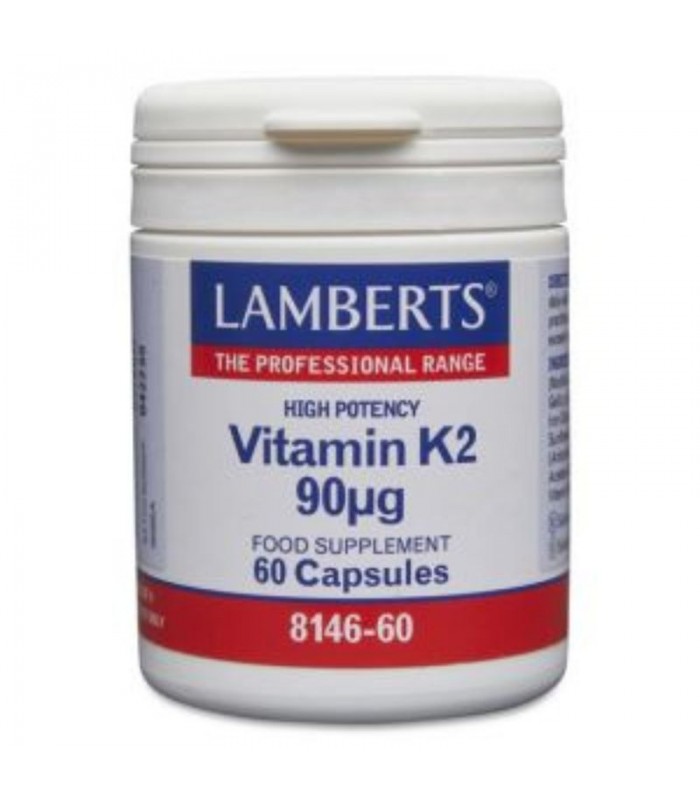 Vitamina K2 90 mcg · Lamberts · 60 cápsulas