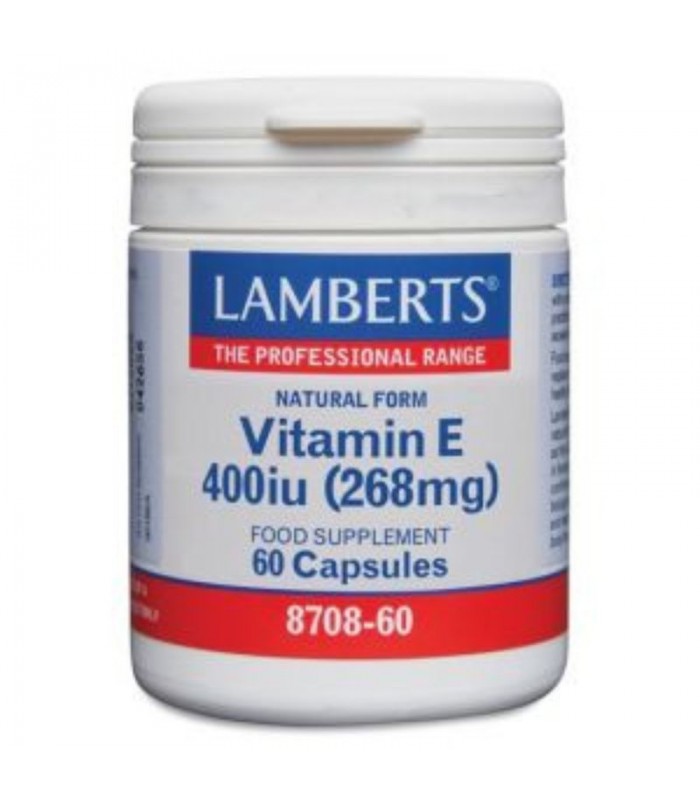 Vitamina E Natural 400 UI · Lamberts · 60 perlas