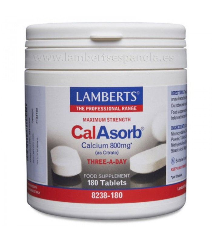 CalAsorb · Lamberts · 180 tabletas