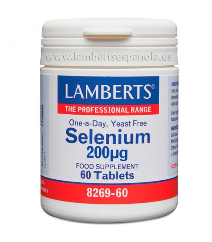 Selenio 200 mcg · Lamberts · 60 comprimidos