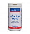 L-Carnitina 500 mg · Lamberts · 60 cápsulas