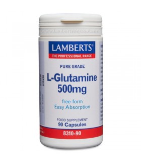L-Glutamina 500 mg · Lamberts · 90 cápsulas